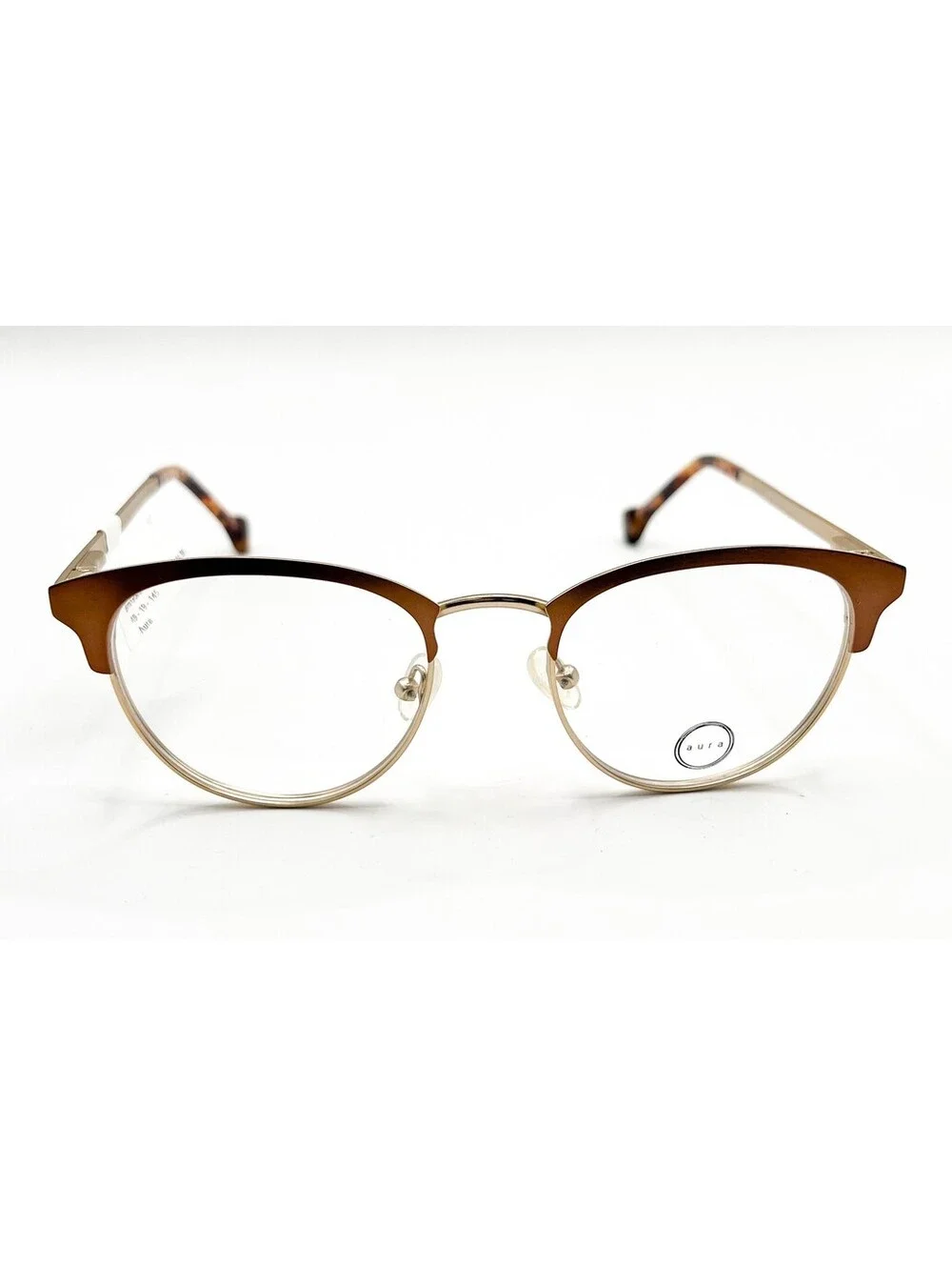 Aura Eyewear Lodo Brn/Gold Brown/Gold Authentic Eyeglasses 49-19-140
